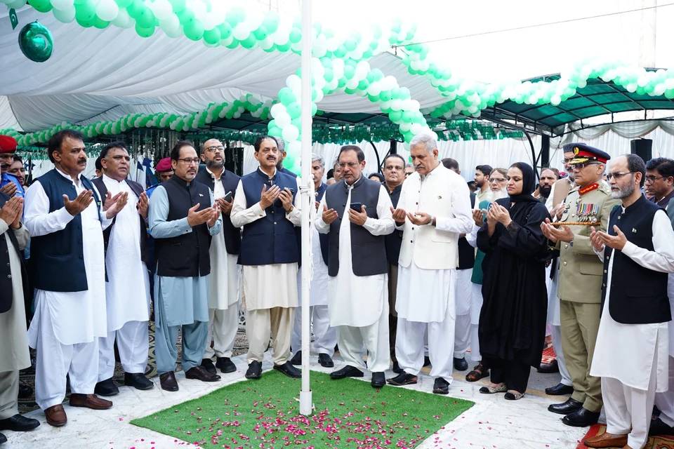 NGC officials marking Independence Day at the flag-hoisting ceremony